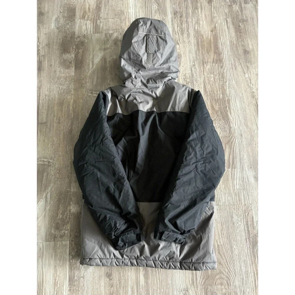 Columbia Lightning Lift Insulated Hood Zip Jacket SB5022 Black Gray Boy Medium